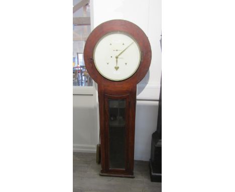 A 19th century mahogany cased John Walker of Moulton Street, London railway regulator platform clock with weight and pendulum