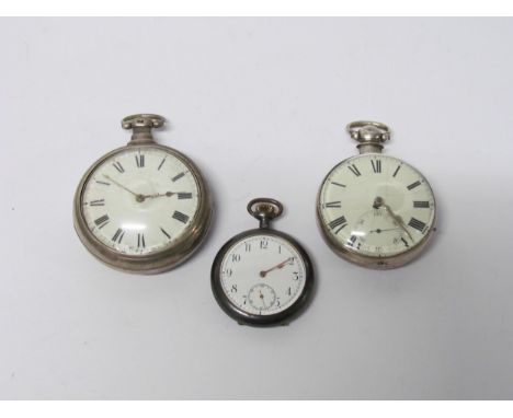 A Richard Fairey silver pair cased verge pocket watch, London 1825 movement numbered 8006 (hinge to face broken) &amp;  A Jos