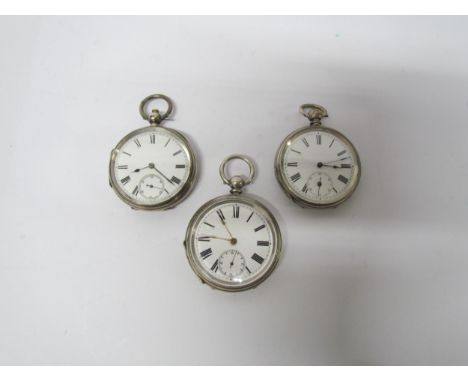 Three pocket watches including J.W. Benson plated example, fine silver example and William Redwood, Park St, Camden, London, 