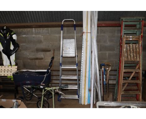 An aluminium step ladder