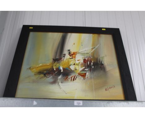 A Wilkinson oil on canvas abstract study 