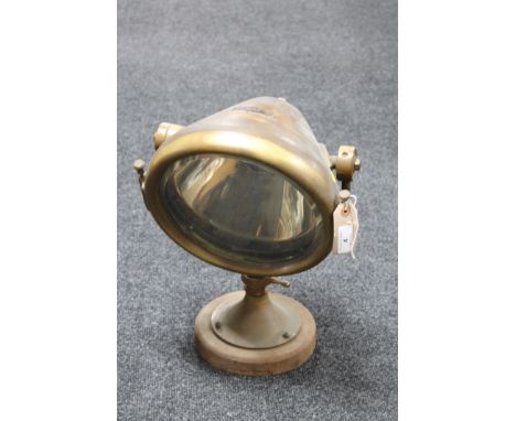 A C.A.Vandervell and company model E brass speed boat lamp