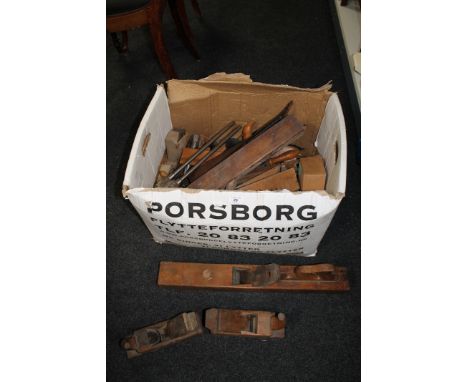 A large quantity of vintage wood working tools