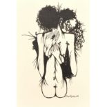 Greek School, Circa 1968. A pair of prints featuring stylised mythological figures, 13" x 9", (2).