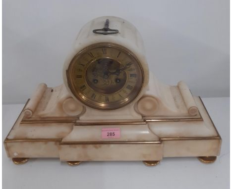 A late 19th century French 8-day bulkhead mantel clock with keyLocation: A1M 