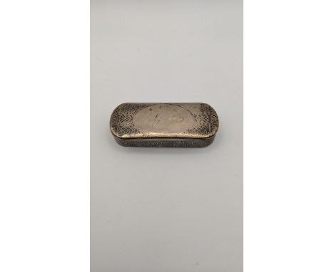 An early 19th century Niello worked snuff box 69.2gLocation: 