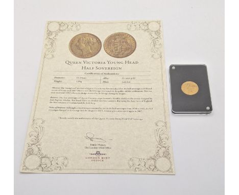 United Kingdom Victoria (1837-1901) Half Sovereign dated 1877, young uncrowned portrait, left, Die number 14, in 'delux' plas