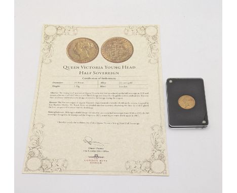 United Kingdom - Victoria (1837-1901) Half Sovereign, dated 1873, young uncrowned portrait, left, Die Number 324, in 'delux' 