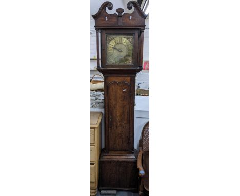 An 18th century 30 hour oak longcase clock, the brass dial signed 'Hodson Chorley' for Thomas Chorley, 210cm hLocation: 