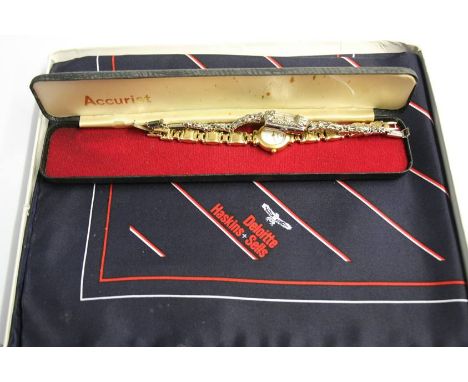 Silk scarf and two ladies wristwatches 