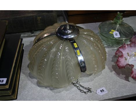 Art Deco style glass light shade