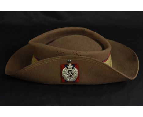 A Royal Engineers bush hat, 19141630 SPR Mee. R. SS Field  Co. RE
