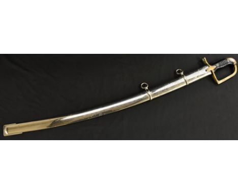 A Polish 1934 pattern Wz34 Private Issue szabla cavalry officer's Model 34 sabre, 82cm curved fullered blade, inner flat stru