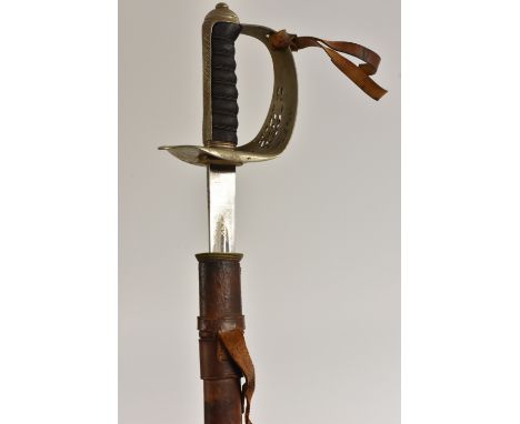 A J.Grant &amp; Son Limited late Edward Thurkle London &amp; Birmingham Royal Engineer dress sword, leather scabbard, chased 