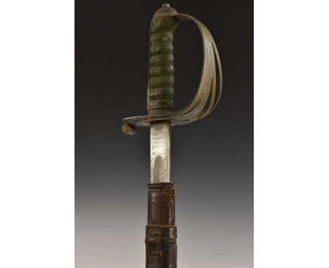 A 21st London Regiment officer's sword, retailed by Hobson and Son, 82.5cm etched with 21st London County of London Regiment 