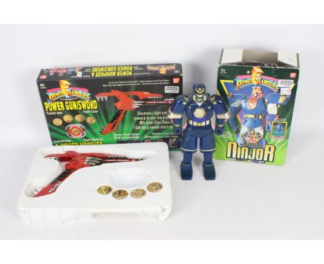 Power Rangers - 2 x boxed items, a Power Gun/Sword Power Laser &amp; Deluxe transforming Ninjor and a Power Gun/Sword Power L