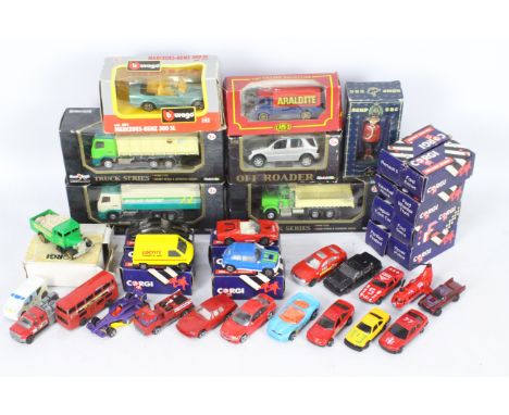 Corgi, Hot Wheels, Halsall,  - 36 x die-cast model vehicles - Lot includes a boxed Corgi Ferrari 308 GTS, a 1:43 boxed #4109 