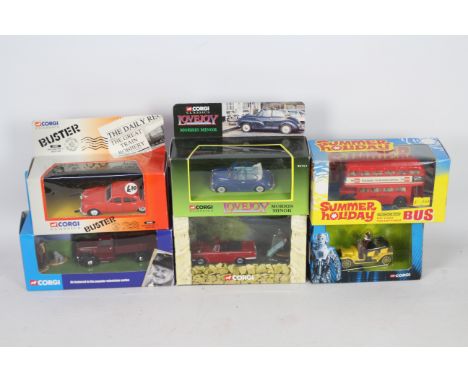 Corgi, Richmond Toys  - 6 x boxed die-cast model vehicles - Lot includes Corgi  #01801 Jaguar MK 11 Buster, a Corgi Morris Mi