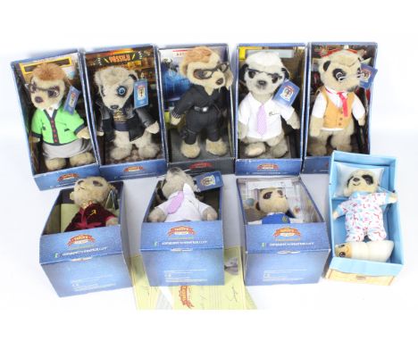 9 Compare the Meerkat toys -  Including: Yakov, Maiya, Vassily, Alexander, Sergie, Agent Maiya, Oleg and bug, Older Sergie, B