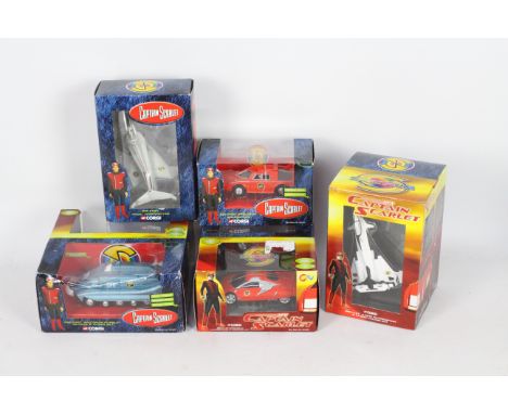 Corgi, Captain Scarlet, Gerry Anderson - Five boxed Corgi 'Captain Scarlet' themed diecast vehicles. Lot comprises of CC96305