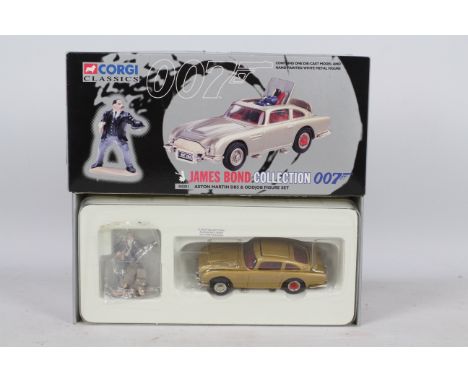 Corgi Classics - James Bond Collection 007 - A boxed 1:43 scale #04201 Aston Martin DB5 and Oddjob Figure Set. Die-cast model