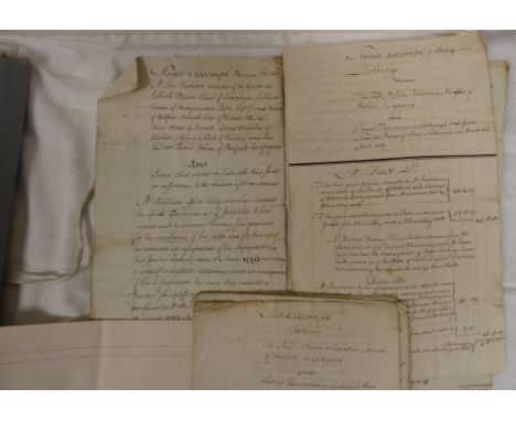 Scottish Borders - Documents &amp; Ephemera.&nbsp;&nbsp;A folder of various items incl. documents relative to the relief of t
