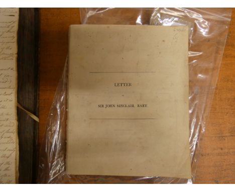 HEISSMARS(?) GEORGE.&nbsp;&nbsp;A Copy Upon the Views of Sheep &amp; Sheep Farming at the Request of Sir John Sinkler(sic). 1