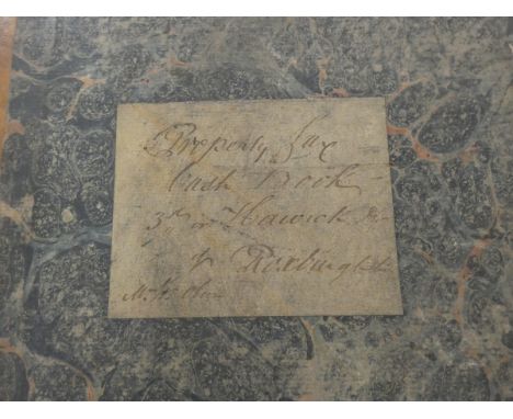 Hawick - Land Tax.&nbsp;&nbsp;Manuscript. Worn qtr. calf. A record of collections from 1814 to 1817 preceded by&nbsp;printed 