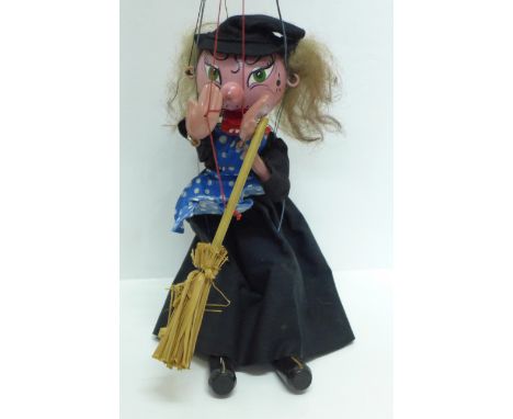 A 1950's Pelham Puppet, Witch, boxed