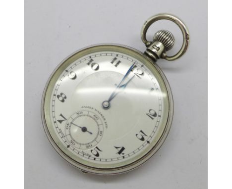 A silver cased Rolex pocket watch, the dial and movement marked Rolex, in a Dennison case, inner case bears inscription dated