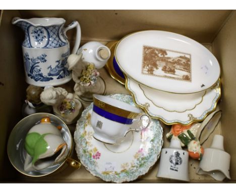 Ceramics - a Royal Crown Derby Lombardy fluted dessert plate, first quality; a Limoges-type House of Lords cup and saucer; Ca