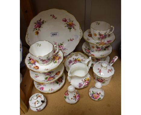 Ceramics - a Royal Crown Derby Posies tea set for six comprising sandwich plate, side plates, cups and saucers, etc; others, 