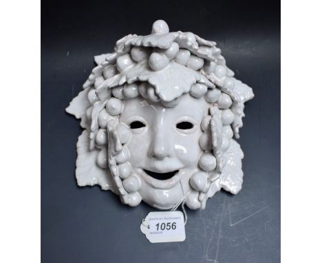 An Art Pottery Bachanalian grapes and vine mask