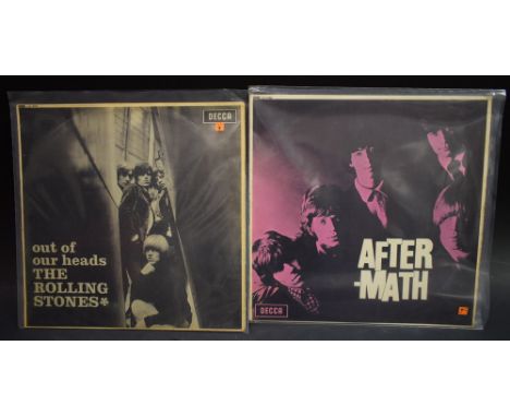 The Rolling Stones - The Rolling Stones, Out of Our Heads, mono LK 4733;  After Math, mono LK 4786, purple shadow cover (2)