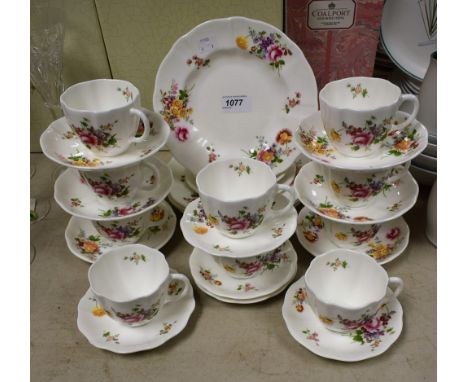 Ceramics - Royal Crown Derby Posies, including twelve saucers, nine cups, four side plates; etc.; quantity