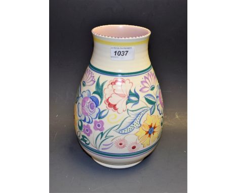 A large Poole Art Pottery vase
