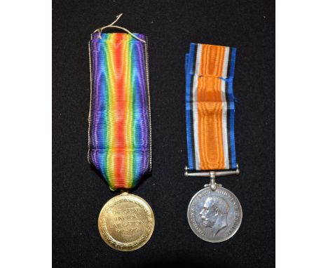 Medals, WW1, Royal Navy, pair, British War and Victory Medals, named to K. 46007 J.B. Holmes Sto. 1. R.N. [Stoker 1st Class R