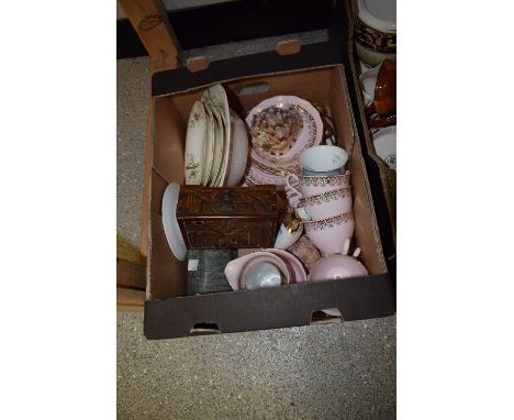 A Colclough teaset glazed in pink picked out in gilt scroll banding, comprising five teacups, six saucers, six tea plates, mi