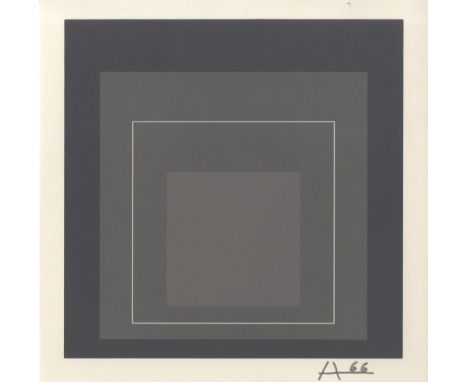 Josef Albers (German/American, 1888 - 1976). "White Line Squares V-b: Homage to the Square [miniature edition - from: White L