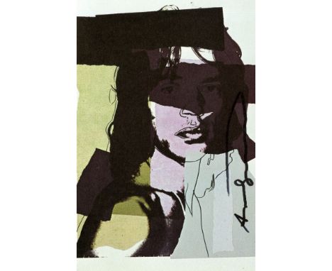 Andy Warhol (American, 1928 - 1987). "Mick Jagger #03 (first edition) [announcement]". Color offset lithograph. 1975. Signed 