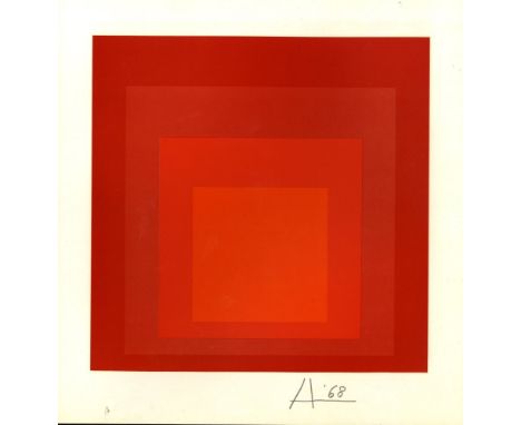 Josef Albers (German/American, 1888 - 1976). "R-III, a-6: Homage to the Square [miniature edition]". Original color silkscree