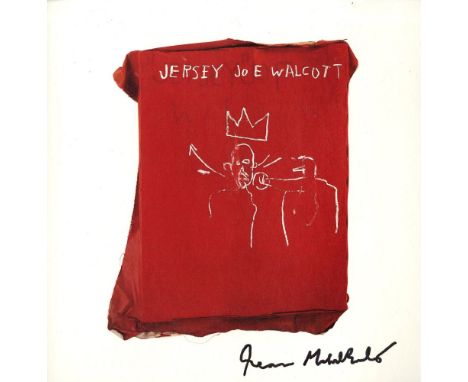 Jean-Michel Basquiat (American, 1960-1988). "Jersey Joe". Color offset lithograph. 1983. Printed 1986. Signed in black marker