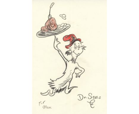 Theodor Seuss Geisel [Dr. Seuss] (American, 1904-1991). "Sam-I-Am". Pencil and colored pencil on paper. 1970s. Signed lower r
