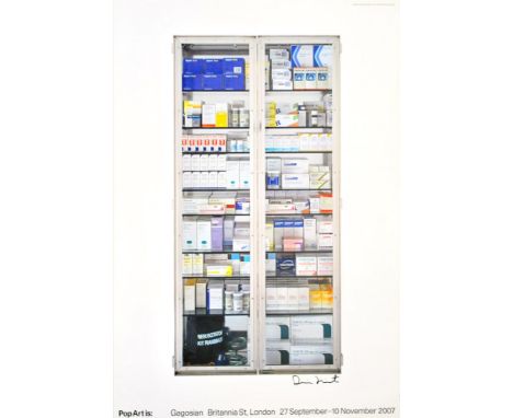 Damien Hirst (English, b.1965). "My Problem Is You". Color offset lithograph. 2001. Signed in black marker, lower right. Smoo