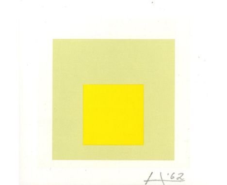 Josef Albers (German/American, 1888 - 1976). "Soft Resonance: Homage to the Square [miniature edition]". Original color silks