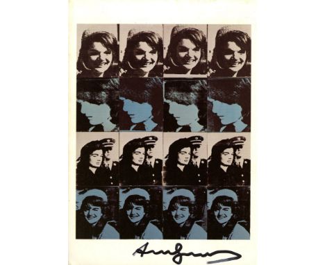 Andy Warhol (American, 1928 - 1987). "16 Jackies [museum notecard]". Color offset lithograph. 1964. Printed c1980. Signed in 