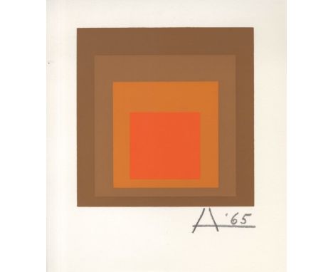 Josef Albers (German/American, 1888 - 1976). "Salute: Homage to the Square [miniature edition - size "b"]". Original color si