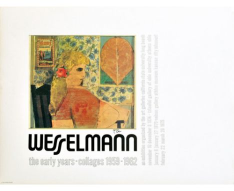 Tom Wesselmann (American, 1931 - 2004). "The Early Years". Color offset lithograph. 1974. Signed with the initials in black m