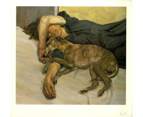 Lucian Freud (German/English, 1922-2011). "Double Portrait". Color offset lithograph. 1985-86. Printed 1993. Signed in pencil