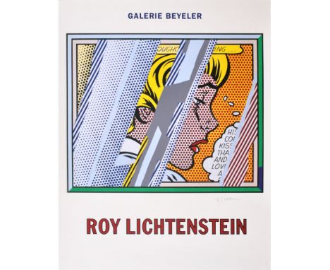 Roy Lichtenstein [d'apres] (American, 1923-1997). "Reflections on Girl". Color poster. 1991. Bears signature in black pen. Ed